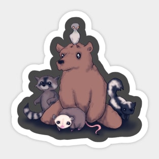 Trash Animals Sticker